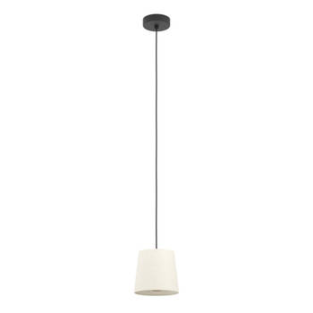 EGLO Febres Hanglamp - E27 - Staal;Textiel - Zwart;Wit