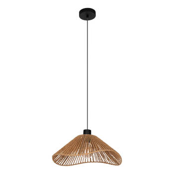 EGLO Lavister Hanglamp - E27 - Papier;Staal - Zwart;Bruin