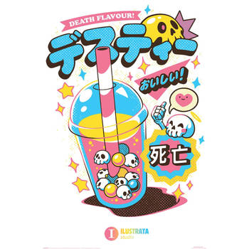 Poster Ilustrata Death Bubble Tea 61x91,5cm