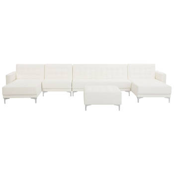 Beliani ABERDEEN - Modulaire Sofa-Wit-Kunstleer