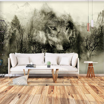 Fotobehang - Mountain Predator Beige - Vliesbehang