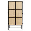 Bjerka kast hoog 2-deurs MDF/rattan