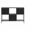 Sigurd metalen dressoir - 3 deurs - 120 cm - zwart