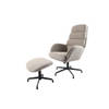 Stein relaxfauteuil & voetbank set - bouclé taupe