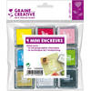 Graine Creative GC Inktkussens Set 3x3 cm 9 stuks