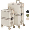 ONYX 2-delige Kofferset - Handbagage en Check-in koffer - 33L/100 L - TSA slot - Spinner wielen - Trolley - Beige