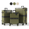 ONYX 3-delige Kofferset - Handbagage en Check-in koffer - 33L/65L/100 L - TSA slot - Spinner wielen - Trolley - Groen