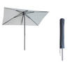 Kopu® Leon Parasol Rechthoek 150x250 cm - Balkonparasol met Hoes - Creme