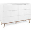 Göteborg 6 Laders Laders - White Sonoma Chene Decor - L 120 x D 40 x H 86,5 cm