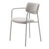 Giga Living - Eetkamerstoel Off White Stof - 53,5x55x77cm - Zama