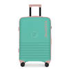 Cabine handbagage reis trolley koffer - zwenkwielen - 34 x 22 x 52 cm - 30 liter - mintgroen/roze - Handbagage koffers