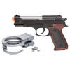Speelgoed politie pistool met handboeien - met licht en geluid - inclusief batterijen - Verkleedattributen