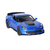 Welly Speelgoed Chevrolet auto - blauw - die-cast metaal - 11 cm - Model Corvette - Speelgoed auto's