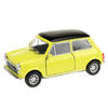 Welly Speelgoed Mini Cooper auto - geel - die-cast metaal - 10 cm - Model 1300 - Speelgoed auto's