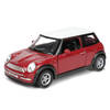 Welly Speelgoed Mini Cooper auto - rood - die-cast metaal - 11 cm - Model two colours - Speelgoed auto's