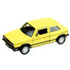 Welly Speelgoed Volkswagen auto - geel - die-cast metaal - 13 cm - Model Golf 1 GTI - Speelgoed auto's