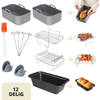 Keukenvrien Accessoires voor heteluchtfriteuse - Airfryer Accessoires - Geschikt voor o.a. Ninja airfryer- Complete Set