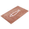 Oliva's - Badmat - Douchemat antislip - 50x80 cm - WC mat vis - Zalm roze