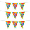 3x stuks leeftijd verjaardag thema vlaggetjes 1 jaar plastic 10 meter - Vlaggenlijnen