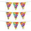 3x stuks leeftijd verjaardag thema vlaggetjes 8 jaar plastic 10 meter - Vlaggenlijnen
