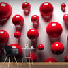 Fotobehang - Red Balls - Vliesbehang