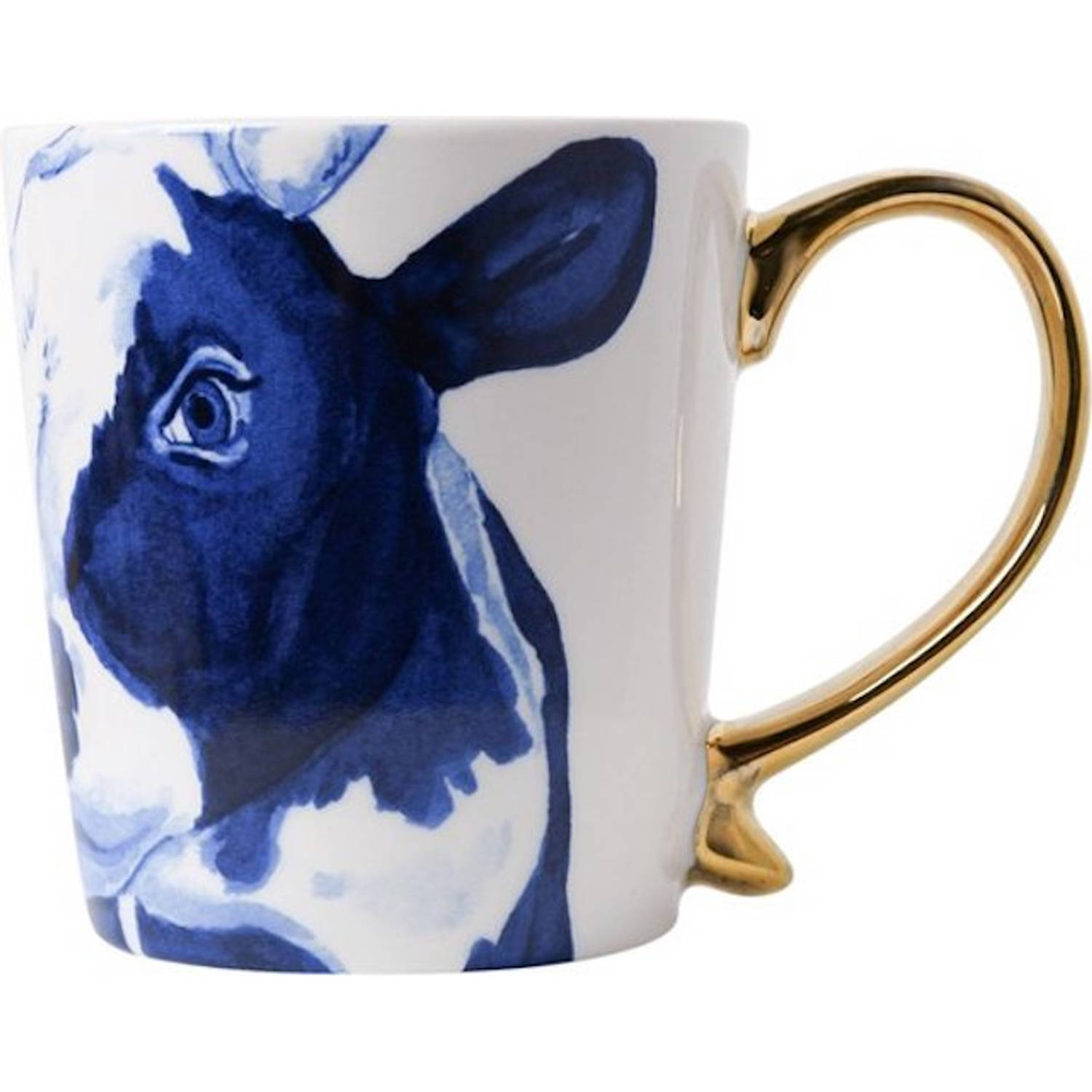 Mok - Koe - 300 ml - Delfts blauw - Hollandse cadeautjes - Boerenbont - boerderij - moederdag cadeau