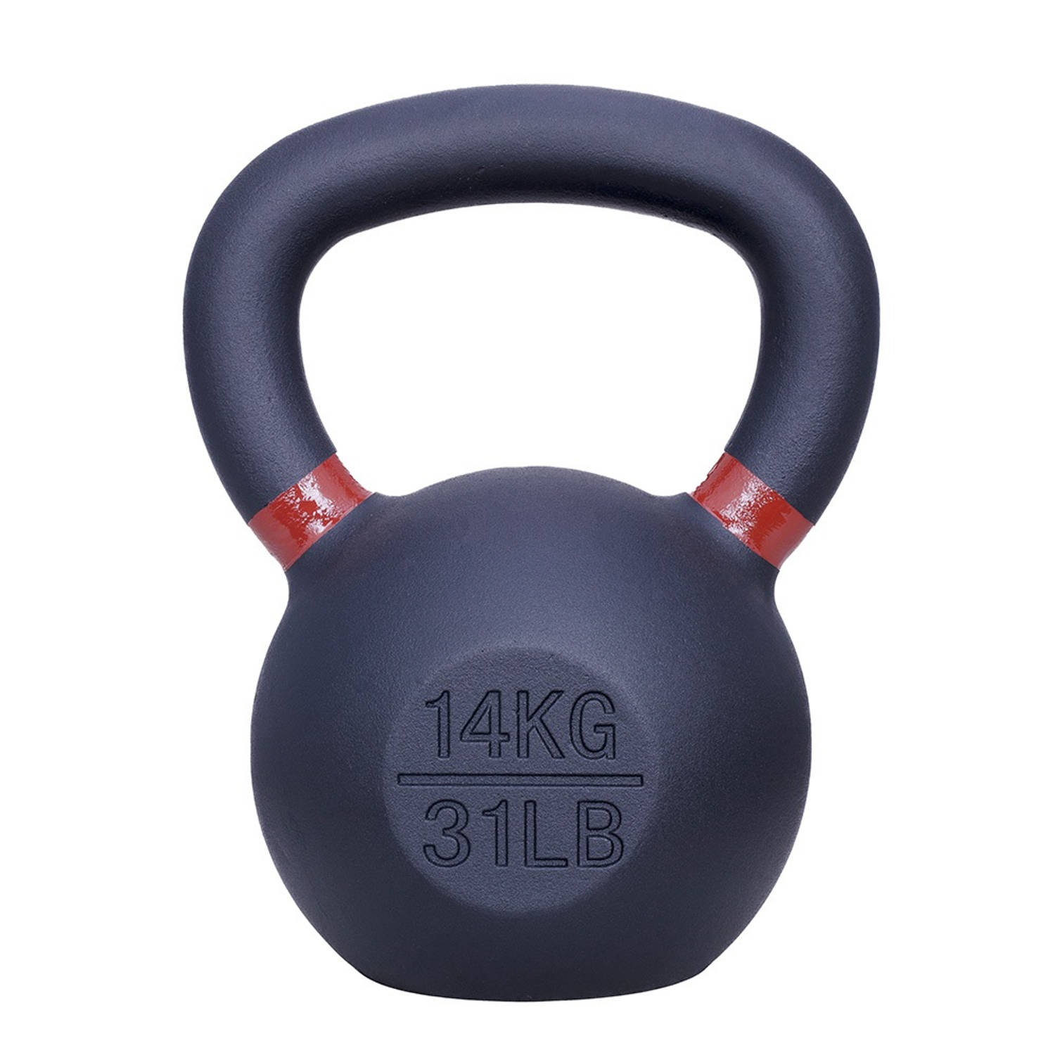 ForzaFit Kettlebell 14 kg - Gietijzer Kettle bell - Zwart met Bruin - 31 LB