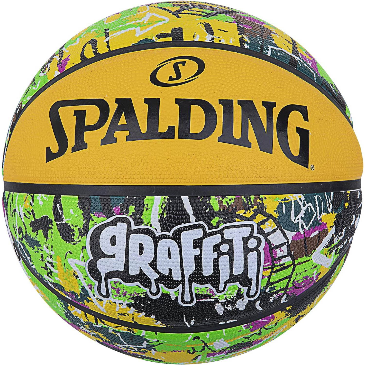 Spalding Graffiti Ball 84374Z, Unisex, Geel, basketbal, maat: 7