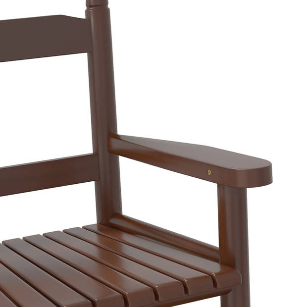 vidaXL Schommelstoel voor kinderen massief populierenhout bruin