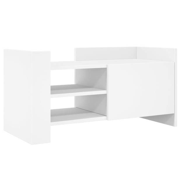 vidaXL Tv-meubel 80x35x40 cm bewerkt hout wit