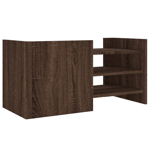 vidaXL Tv-meubel 80x35x40 cm bewerkt hout bruin eikenkleurig