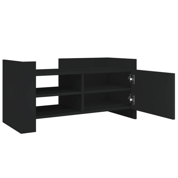 vidaXL Tv-meubel 80x35x40 cm bewerkt hout zwart