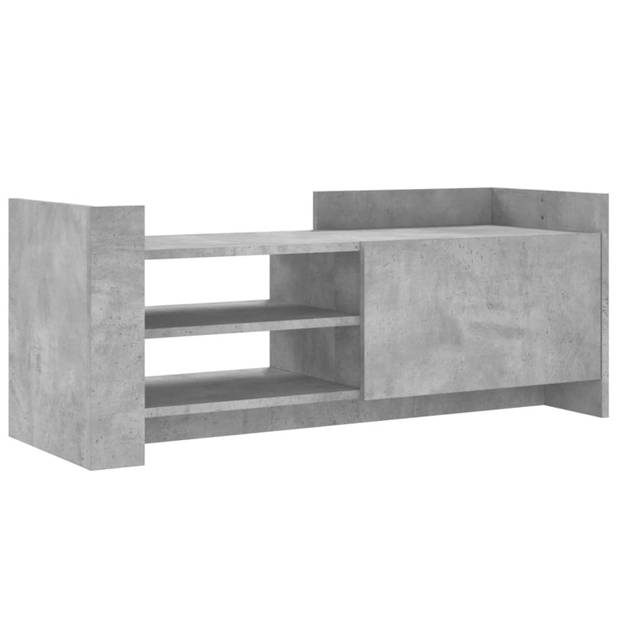 vidaXL Tv-meubel 100x35x40 cm bewerkt hout betongrijs