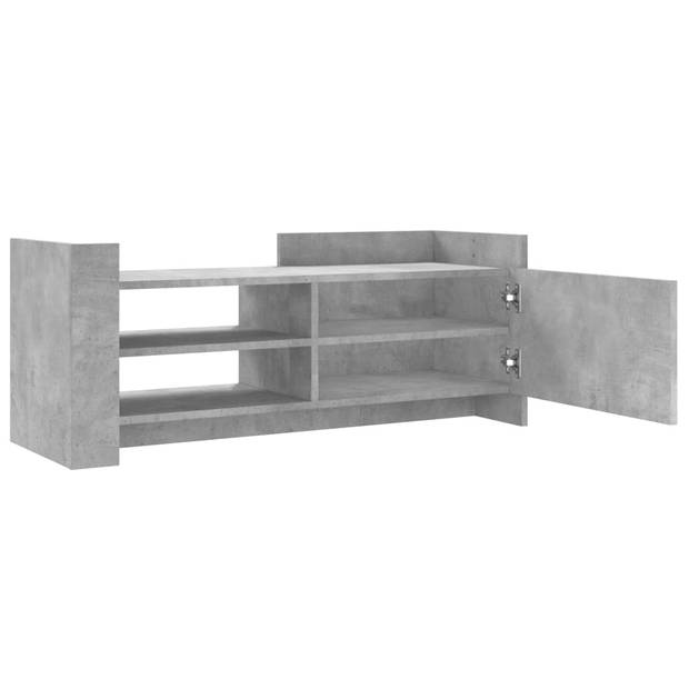 vidaXL Tv-meubel 100x35x40 cm bewerkt hout betongrijs