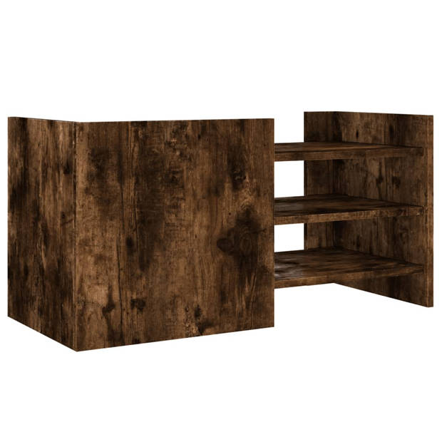 vidaXL Tv-meubel 80x35x40 cm bewerkt hout gerookt eikenkleurig