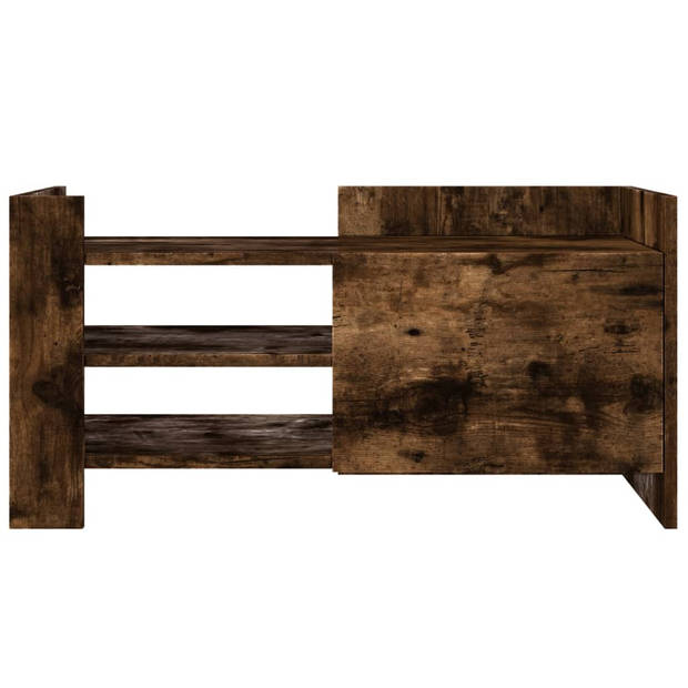 vidaXL Tv-meubel 80x35x40 cm bewerkt hout gerookt eikenkleurig