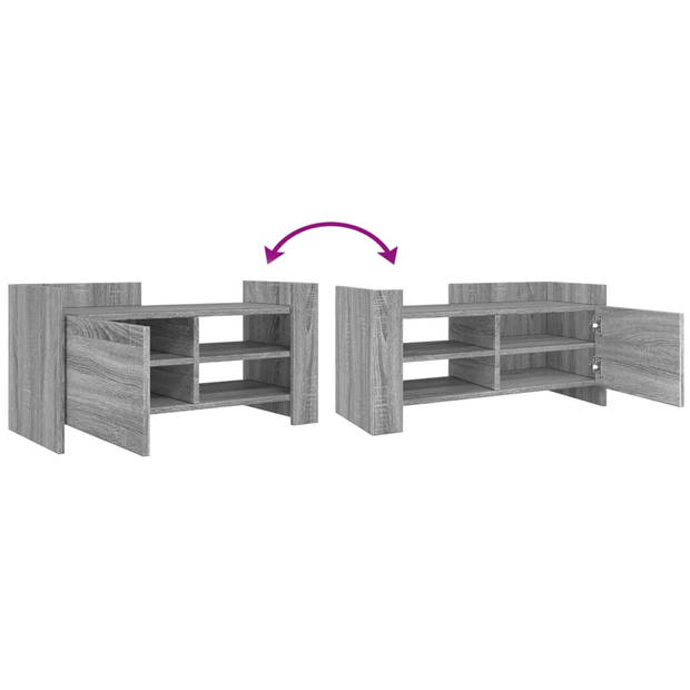 vidaXL Tv-meubel 80x35x40 cm bewerkt hout grijs sonoma eikenkleurig