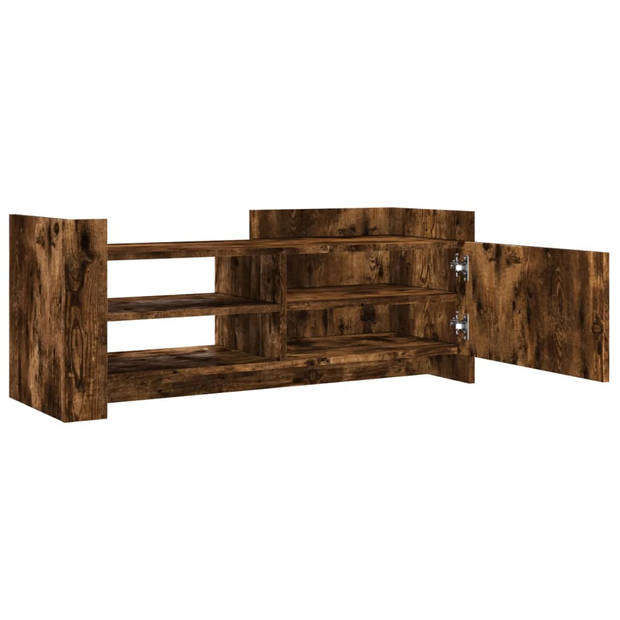 vidaXL Tv-meubel 100x35x40 cm bewerkt hout gerookt eikenkleurig