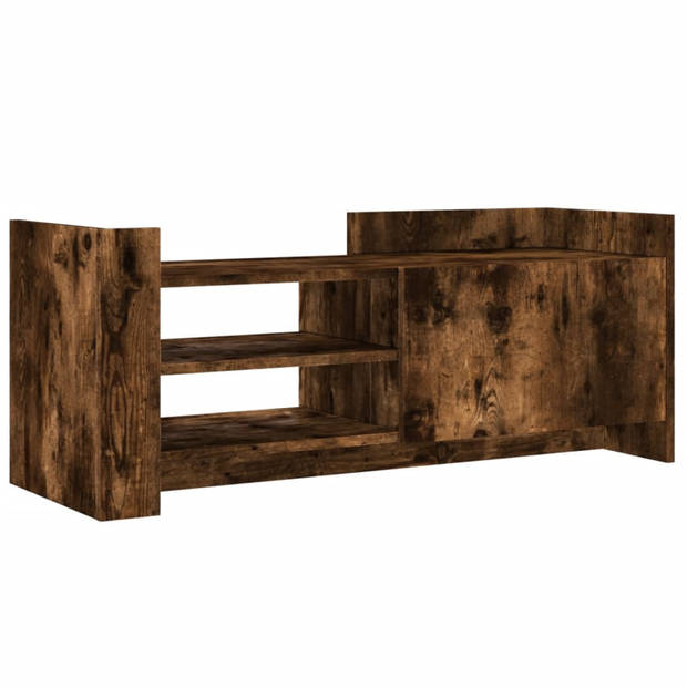 vidaXL Tv-meubel 100x35x40 cm bewerkt hout gerookt eikenkleurig