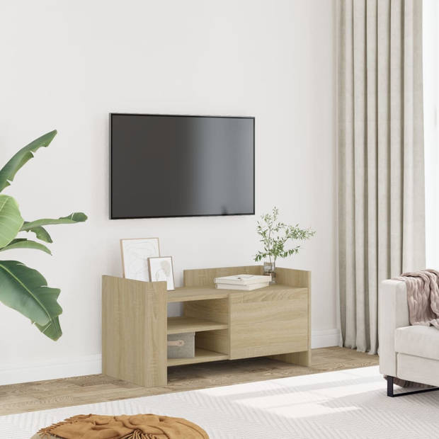 vidaXL Tv-meubel 80x35x40 cm bewerkt hout sonoma eikenkleurig
