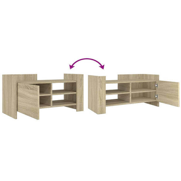 vidaXL Tv-meubel 80x35x40 cm bewerkt hout sonoma eikenkleurig