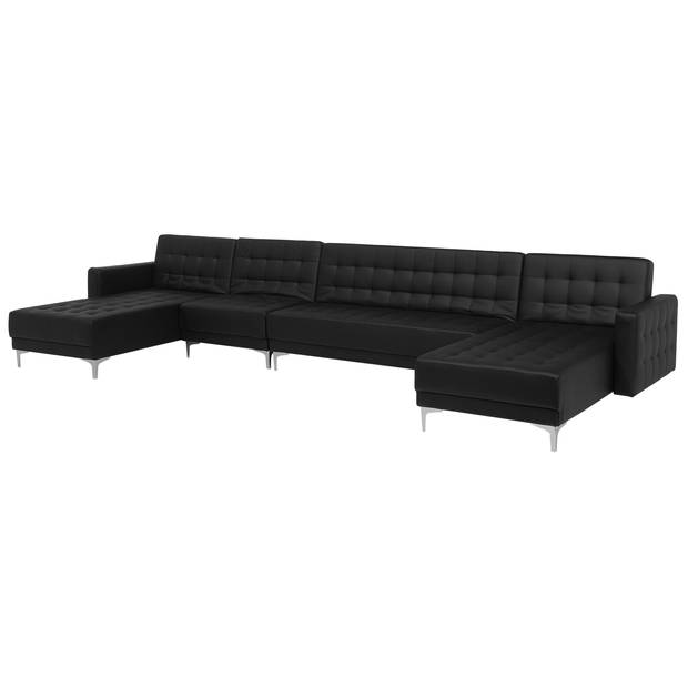 Beliani ABERDEEN - Modulaire Sofa-Zwart-Kunstleer