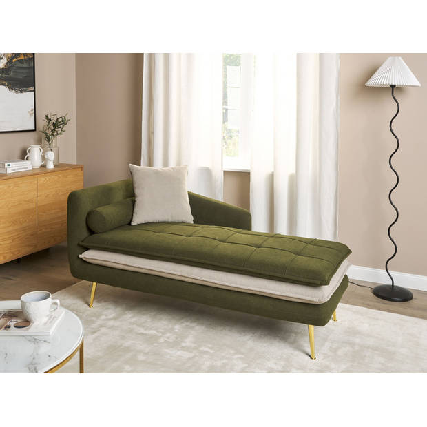 Beliani GONESSE - Chaise longue-Groen-Polyester