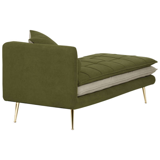 Beliani GONESSE - Chaise longue-Groen-Polyester