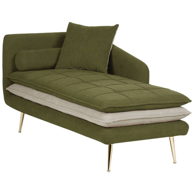 Beliani GONESSE - Chaise longue-Groen-Polyester