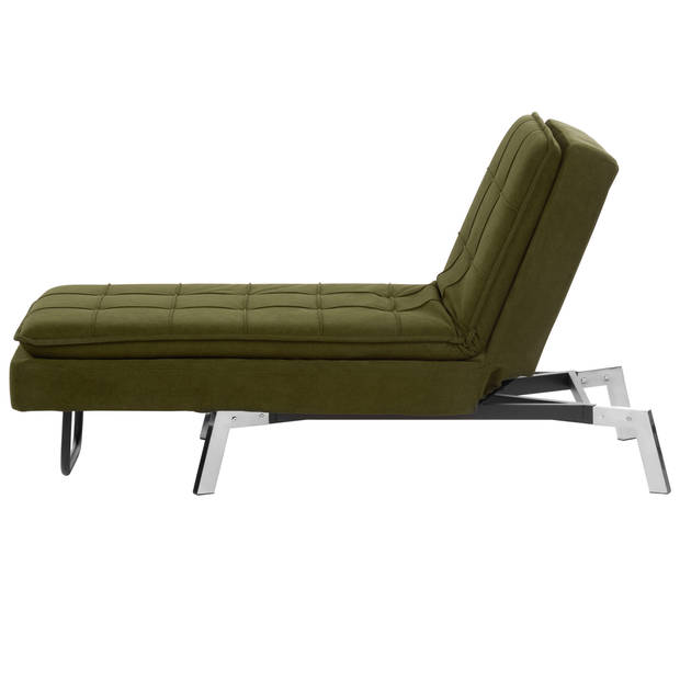 Beliani LOIRET - Chaise longue-Groen-Polyester