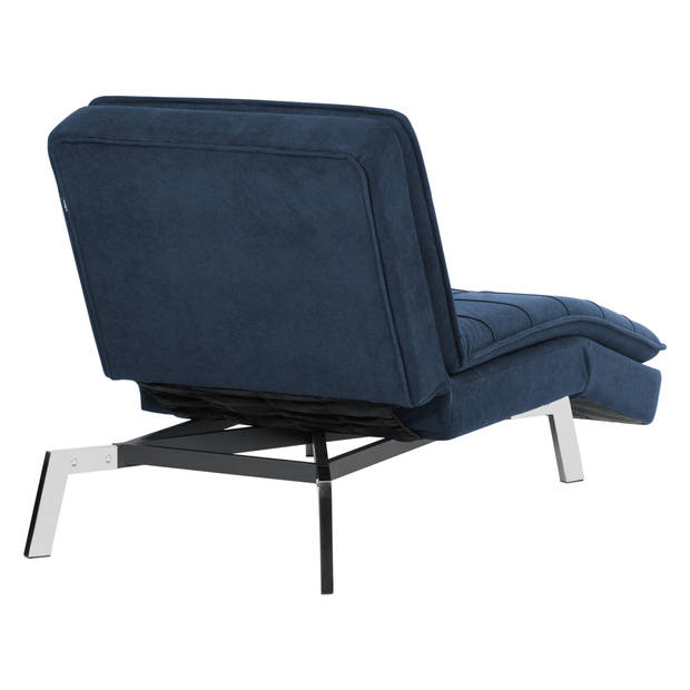 Beliani LOIRET - Chaise longue-Blauw-Polyester