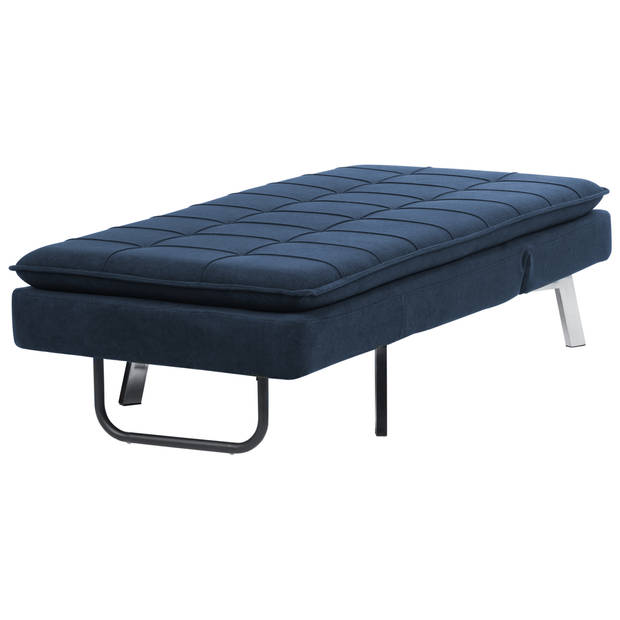 Beliani LOIRET - Chaise longue-Blauw-Polyester