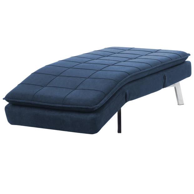 Beliani LOIRET - Chaise longue-Blauw-Polyester