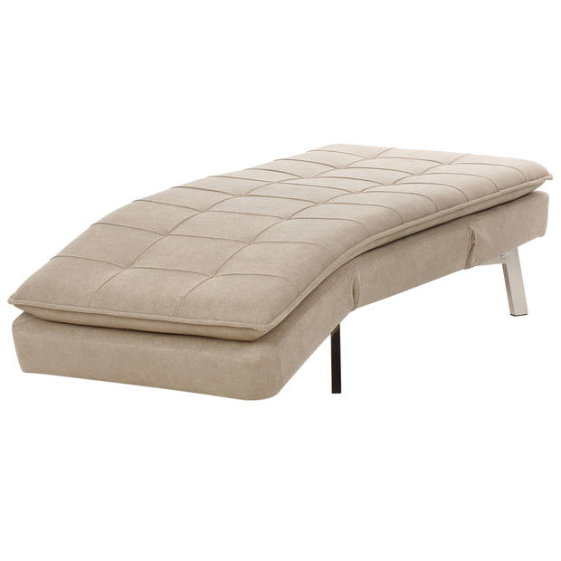 Beliani LOIRET - Chaise longue-Beige-Polyester